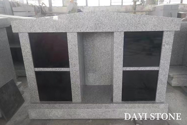 Light Grey Granite Stone Columbarium -USA headstone